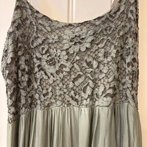 NWOT Belle France Gray/Green Lace Dress